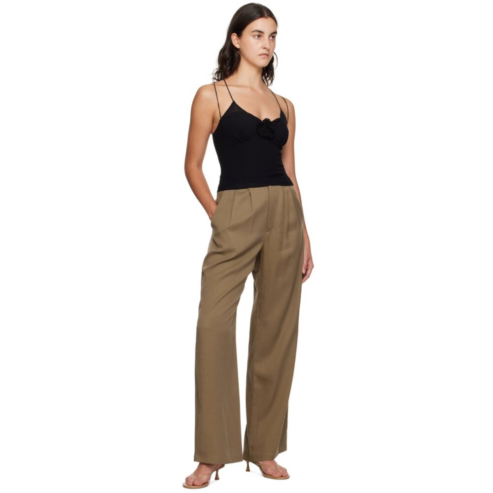 Reformation Tan Mason Trousers